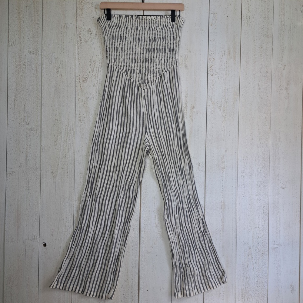 Coastal Boho Beachcore Strapless Smocked Jumpsuit Women's XS American Eagle